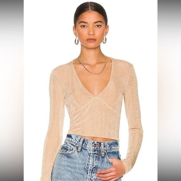 Bardot Esther Knit Top in Gold - Picture 1 of 8